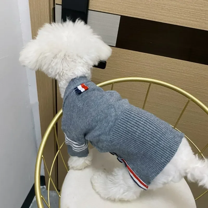 Puppy Pullover Dogs Pet Sweater Winter Leopard Print French Bulldog Warm Apparel Clothing Kurtka Dla Psa