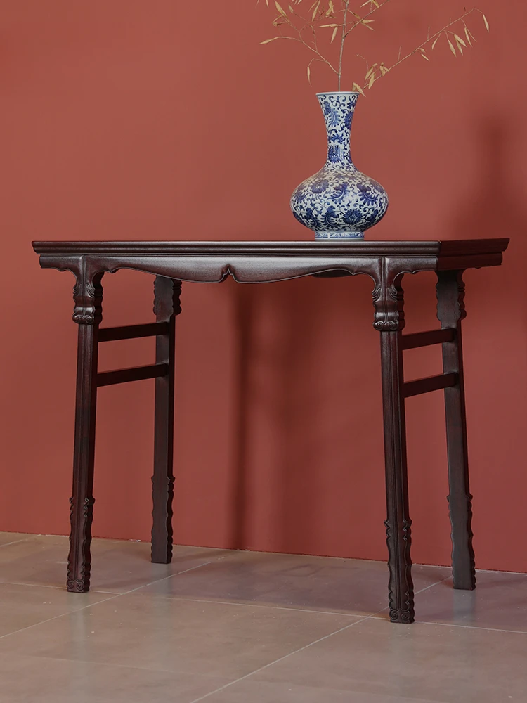 

Simple Vintage Engraving a Long Narrow Table Red Sandalwood Hallway Small a Long Narrow Table Flat Head Wall Antique Side Table