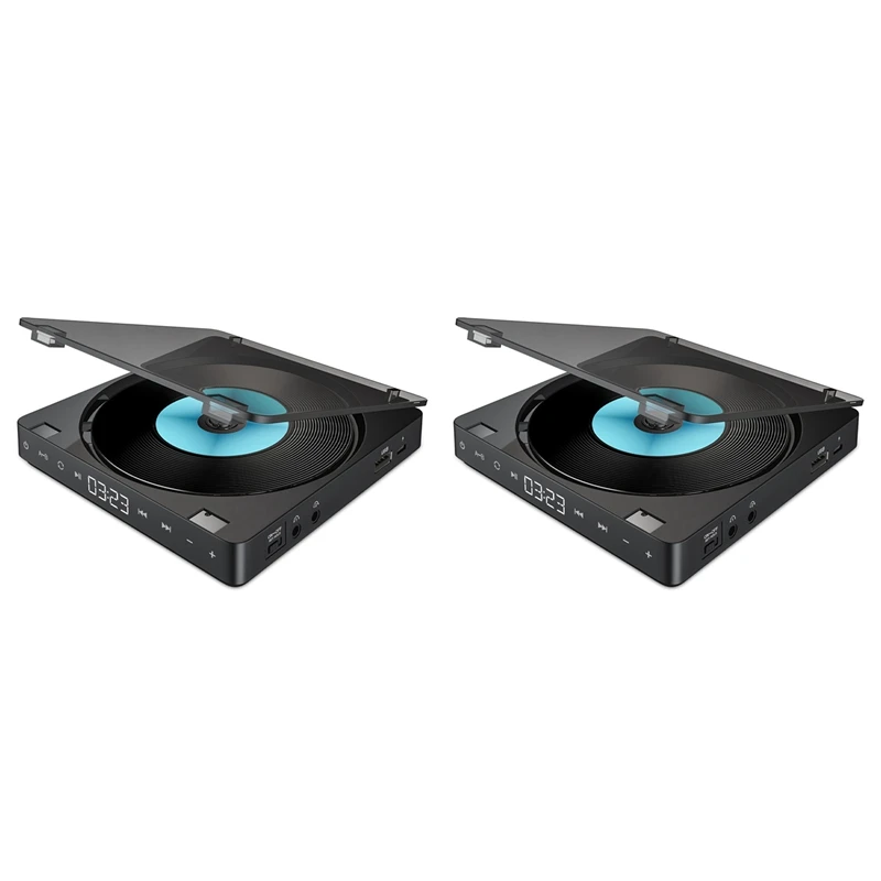 

2X Compact Sports Portable CD Player Touch Button Rechargable Disc Player Reproductor CD Double Headphones CD Walkman