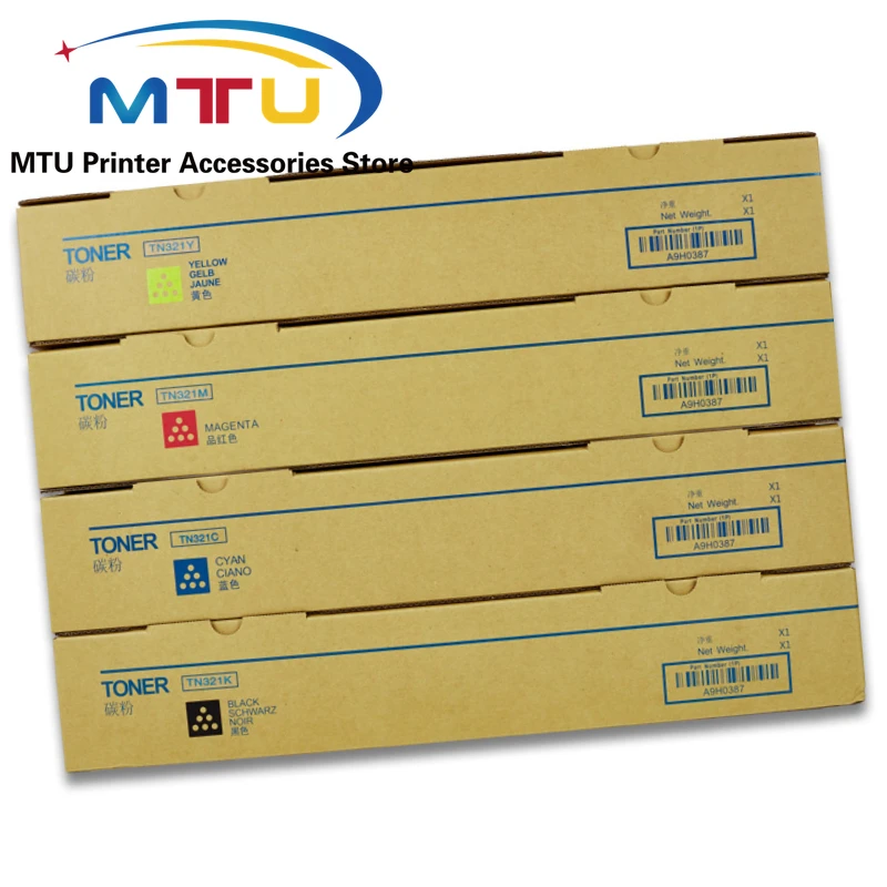 Tn321 Tn-321 Cmyk Toner Cartridge For Konica Minolta C224 C284 C364 C7822 C224E C284E C364E