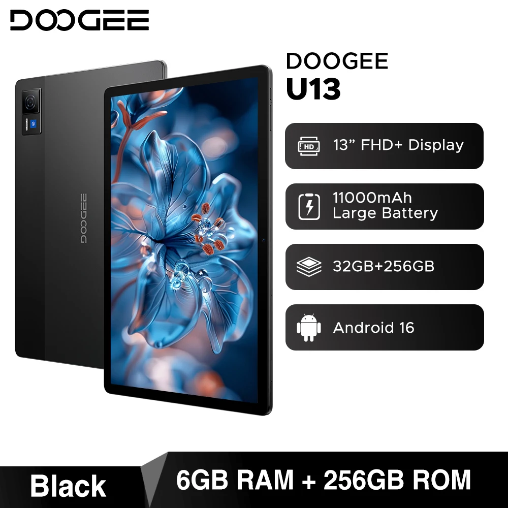 Global Version DOOGEE U13 Tablet PC Android 16 Gemini AI 13'' FHD+