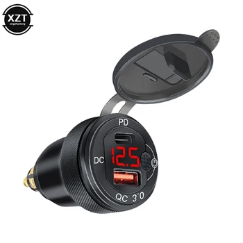 자동차 오토바이 충전기 듀얼 USB 고속 충전기, BMW용 알루미늄 합금 충전 어댑터, 12-24V QC3.0