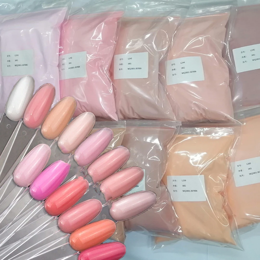 100 G/Borsa Nude Pink Crystal Extension Powder 24 Colori 3In 1 Extension/Immersione/Incisione Polvere Acrilica Bulk Poly Nude Powder & * &