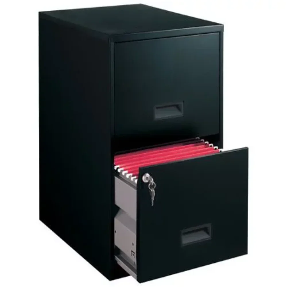 

Filing Cabinet 2-Drawer Steel File Cabinet with Lock, Black