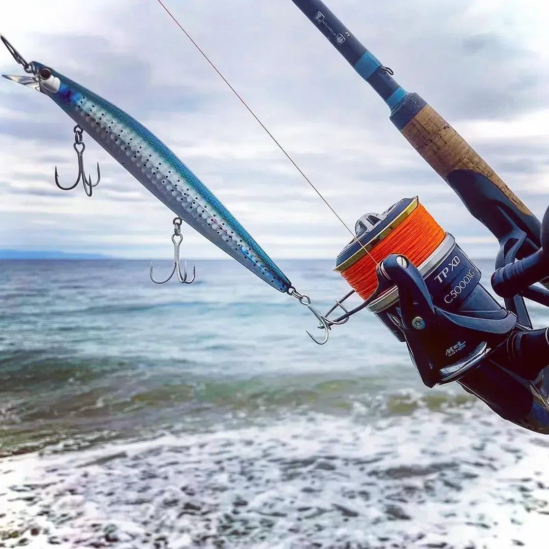 TSUYOKI 사일런트 어새신 바다 낚시 미끼, 싱킹 미노우 시마모, 울트라 롱 캐스팅 씨배스, 인쇼어 하드 미끼, 140mm 26g