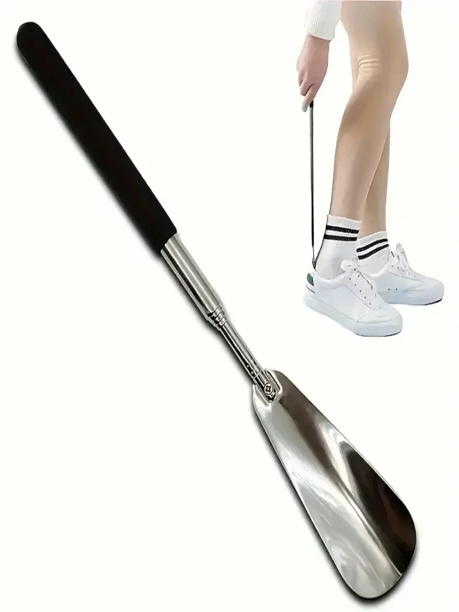 1PC retractable stainless steel elderly shoe puller, shoe assistant, suitable for both men and women , schoenlepel, shoe horn 3