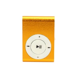 Portable Mini MP3 Player with Stylish Design and Colorful Clip (Orange)
