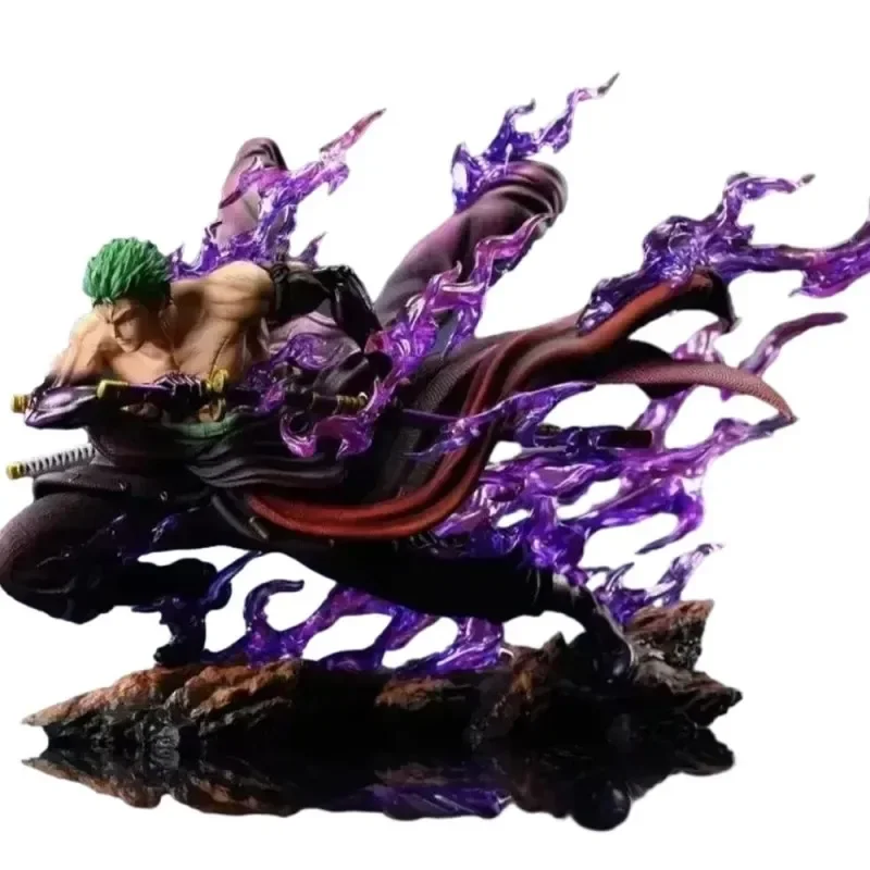 

20cm One Piece Figure Roronoa Zoro Anime Figures Pvc Gk Zoro Statue Figurine 2 Heads Model Doll Ornament Collection Toys Gift
