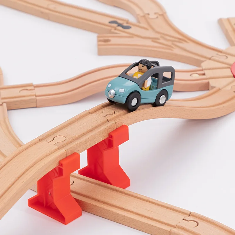 Premium Beech Wood Railway Train Track Accessories for Children’s Educational Play