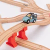 New Wooden Track Accessories Beech Wood Railway Train Track Parts fit for Brand Wood Tracks Education Toys for Children 3
