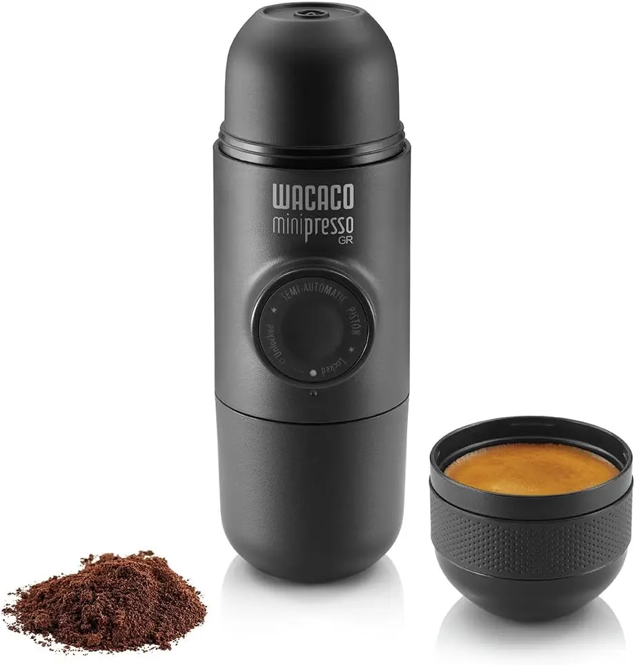 

Minipresso GR, Portable Espresso Machine, Compatible Ground Coffee, Hand Coffee Make, Travel Gadgets, Manually Operated