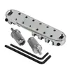 Chrome Metal Plated Roller Saddle Tune-O-Matic Bridge for Les Paul Style Electric Guitar Replacement 3