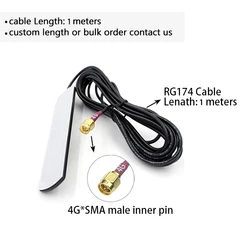 High - Performance Outdoor LTE Antenna with SMA Connector (1 meter cable)