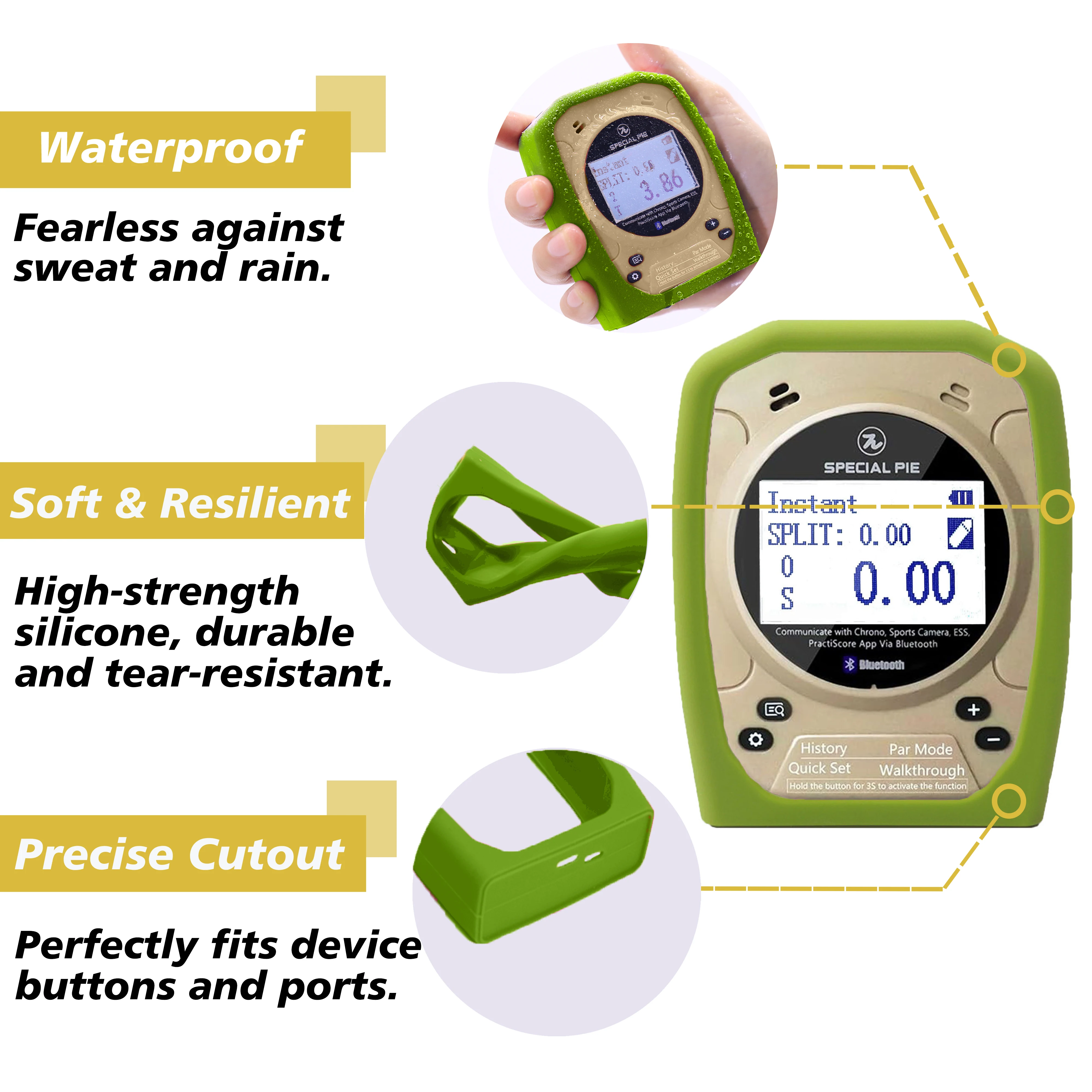 Silicone Protective Case for M1A2 Shot Timer-Shockproof & Waterproof Cover for Shooting Competitions(Timer Not Includ)