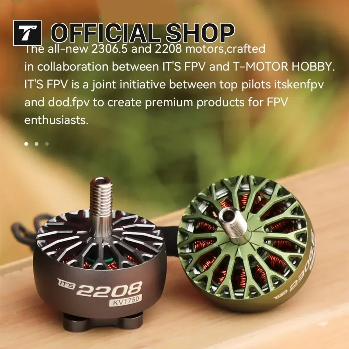 T-MOTOR T-HOBBY ITS 2306.5 / ITS 2208 Brushless Motor FPV Drone Motors KV1750 6S Voltage For Freestyle Motor RC Drone DIY Parts thumbnail 3