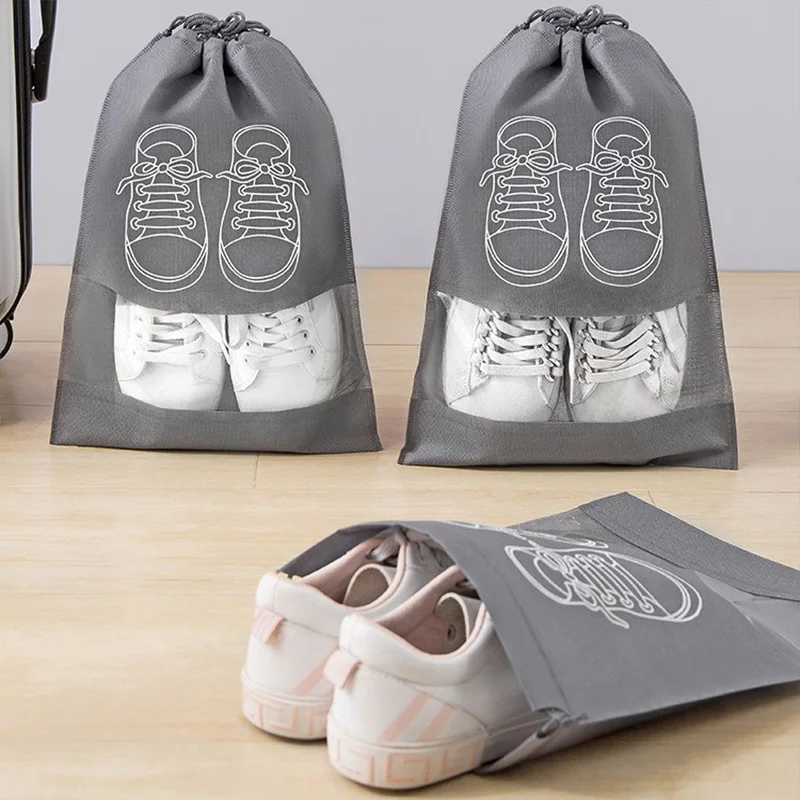 10pcs Shoe Storage Bag Made of Non-woven Fabric Dust-proof and Moisture-proof Travel Artifact Shoe Storage Household Shoe Cover 4