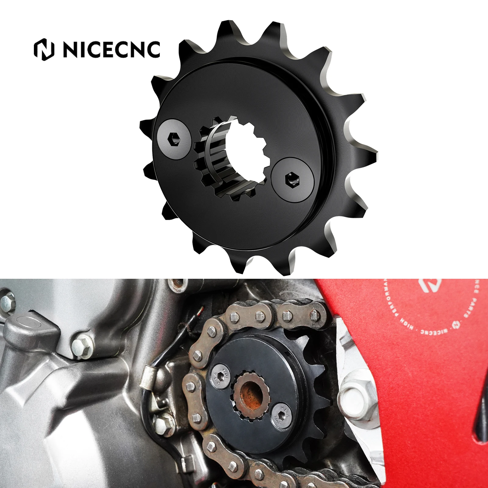 

NiceCNC For Honda XR650L XR 650L 650 L 1993-2024 2023 2022 2021 2020 2019 SuperPinion 15T Front Sprocket 20CrMnTi Steel Alloy