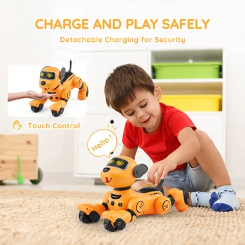 VEVOR Remote Control Robot Dog Toy Dog Programmable Smart Interactive Robotic Pet for Kids Singing Dancing RC Stunt Toy Age 3+ 6