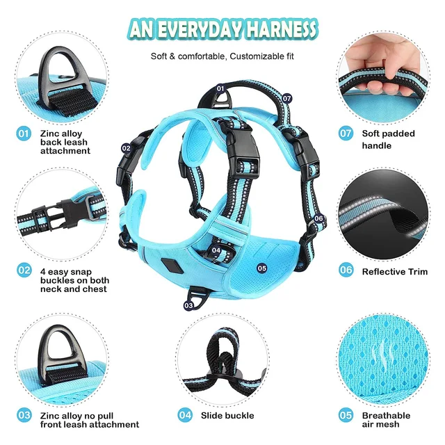 Adjustable No Pull Harness 3