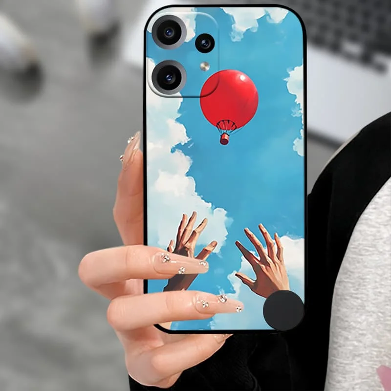 Premium Soft TPU Silicone Back Cover with Camera Protector - Black Bumper Case