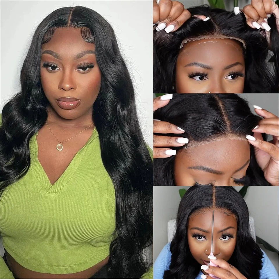 

FABHAIR Glueless Wigs Human Hair Pre Plucked Pre Cut Wear and Go Glueless Wig 180 Density 5x5 Hd Lace Closure Wigs Body Wave Wig