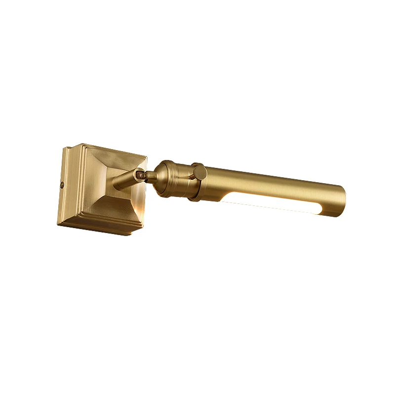 Modern simple small wall lamp， multi angle lighting，Brass bedside wall light，Acrylic lampshade Uniform light transmission