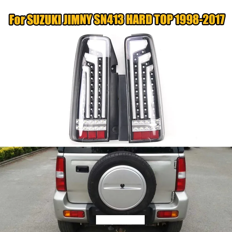 1 Pair For Car Rear LED Tail Light Assembly With Brake And Reversing Light For SUZUKI JIMNY SN413 HARD TOP 1998-2017