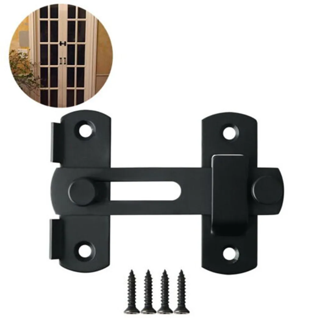 Gate Latch Sliding Barn Door Latch For Locking Matte Black Stainless Steel Flip Safety Door Bolt Lock