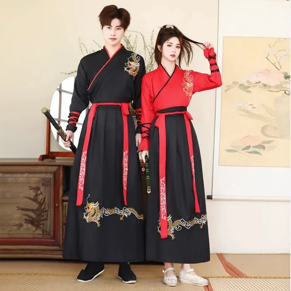 Ensemble de 2 pièces, vêtements traditionnels pour hommes, vêtements Vintage Cosplay chinois Hanfu, robe brodée pour femmes, vêtements de Style ethnique 1 Ensemble de 2 pièces, vêtements traditionnels pour hommes, vêtements Vintage Cosplay chinois Hanfu, robe brodée pour femmes, vêtements de Style ethnique 1