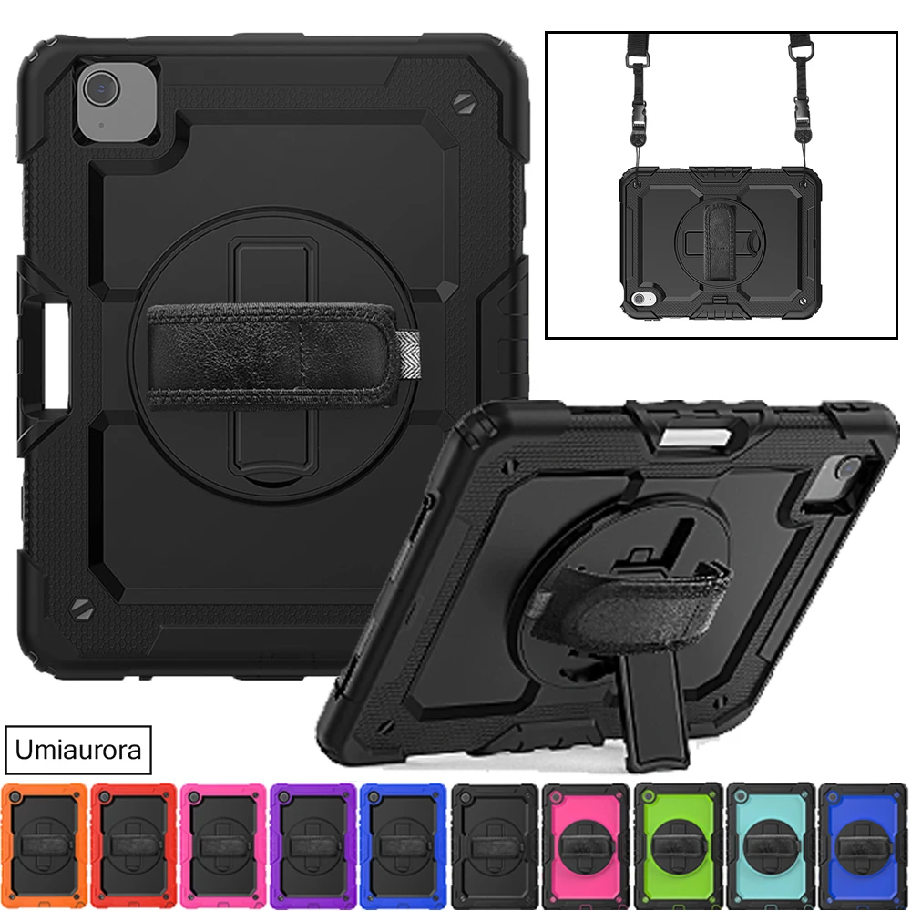Per Ipad Pro 11 12.9 Pollici Air 2 3 4 5 10.9 7Th 8Th 9Th 10.2 10Th Gen Mini 6 9.7 Case Rotazione Cinturino A Mano Supporto Antiurto Funda
