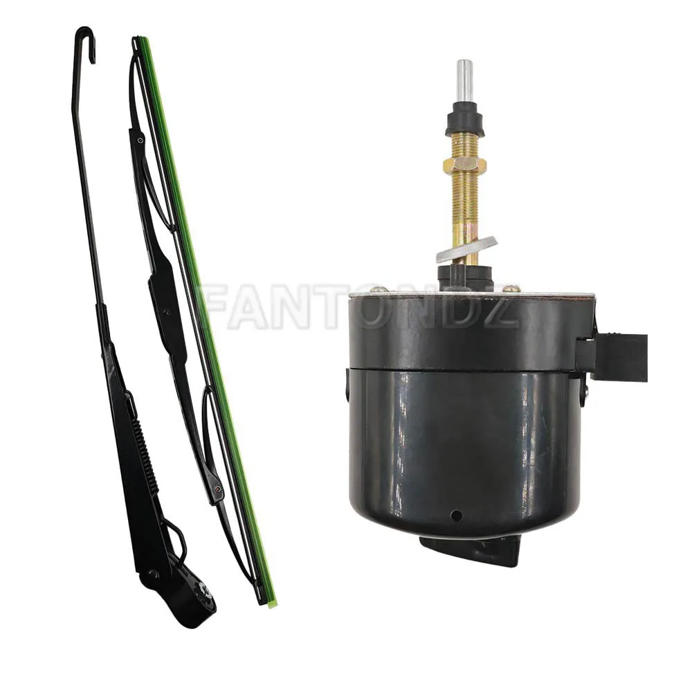 Universal 12V Windscreen Wiper Motor With Arm and Blade 105&deg; Fit For Tractor Boat Oldtimer Classic Car NEW