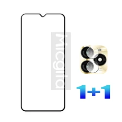Premium Full Glue Screen Protector with Anti - Scratch Glass & Soft Fiber Lens Film (1 and 1)