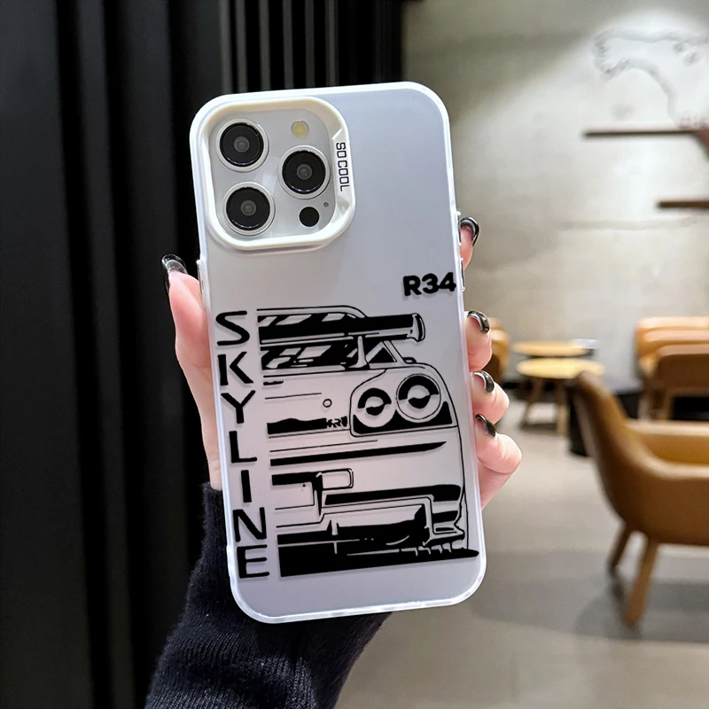 JDM Car Nissan Skyline R34 Design Turbo Phone Case Etui