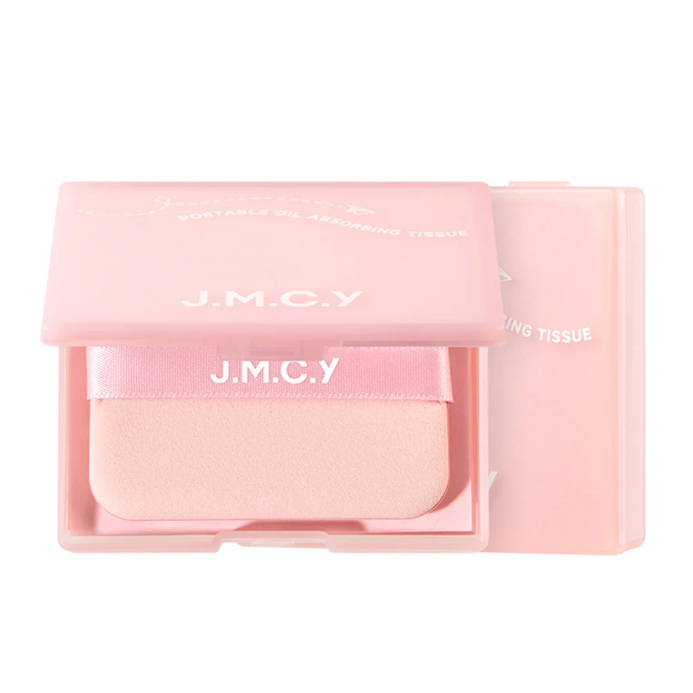 With Puff Oil Control Blotting Paper Compact With Mirror Portable Oil Absorbing Sheets Lightweight Face Shine Remover