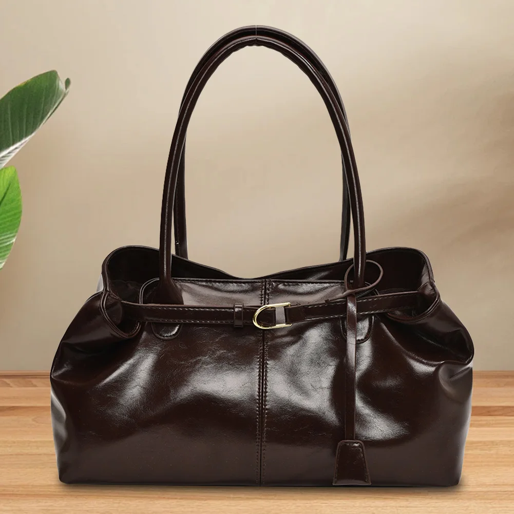 حقيبة كتف من جلد البولي يوريثان، حقيبة بمقبض علوي...