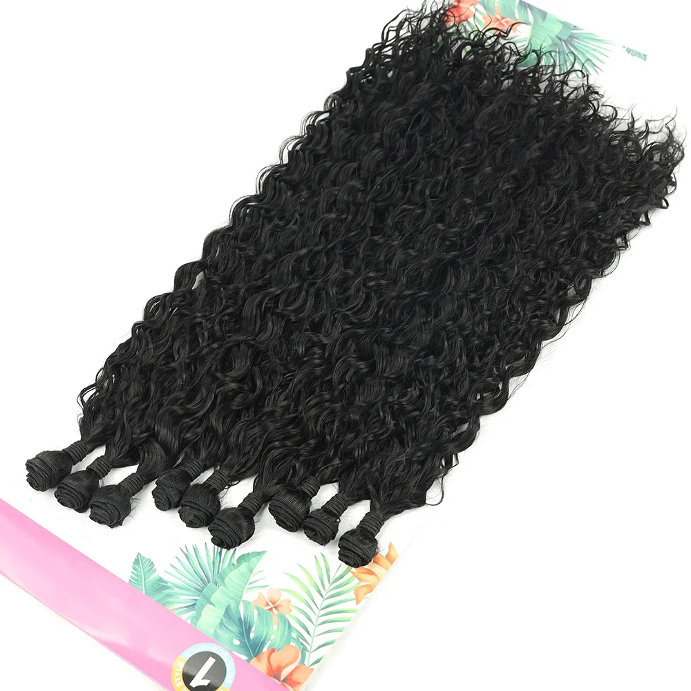 BOL Curly Organic Hair Extensions 20 24 28Inch Long Synthetic Bundles Fake  Hair for Women Water Wave Heat Resistant Full Head - AliExpress