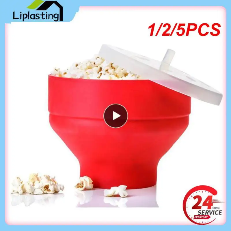 1/2/5 Pz Silicone Ad Alta Temperatura Popcorn Maker Chips Piatto Di Frutta Casa Microonde Popcorn Maker Pieghevole Cottura Popcorn