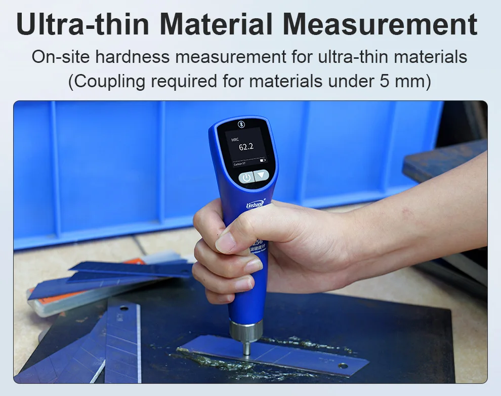 Portable Ultrasonic Leeb Hardness Tester with Calibration Block 170-960 HLD 9 Ha