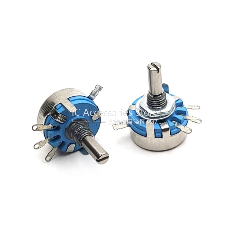 sourcing map 2 stück WH5-1A 47K ohm Rundschaft Karbon Geradelinig Potentiometer w-Regler auf