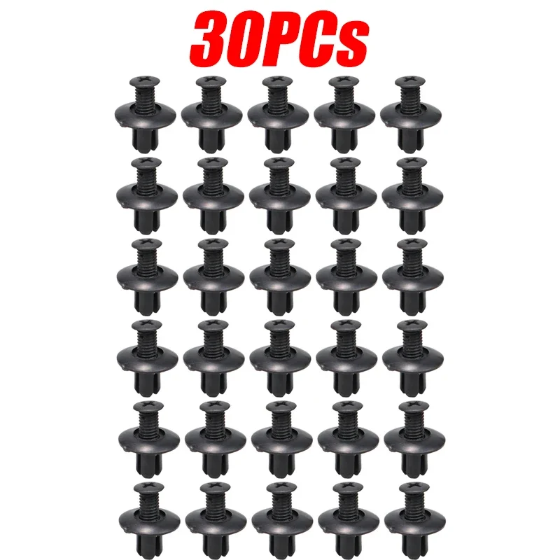 50 stücke Universal Auto Loch Kunststoff Nieten Verschluss Push-Clip Schwarz Stoßstange Tür Trim Panel Retainer Verschluss Clip Auto Zubehör – Detail 12