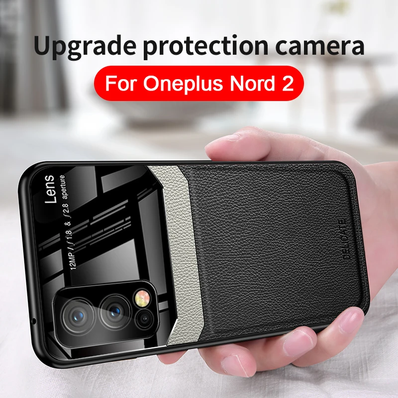 For Oneplus Nord 2 5G Case Luxury PU Leather Shockproof Protection Soft