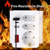 อะแดปเตอร์เต้าเสียบปลั๊กอียูยูเอสบี2ช่องชนิด C 4000W 250V เต้ารับไฟฟ้าติดผนังช่องเสียบหลายช่องพร้อมสวิตช์ล็อกสำหรับใช้ในบ้าน 5