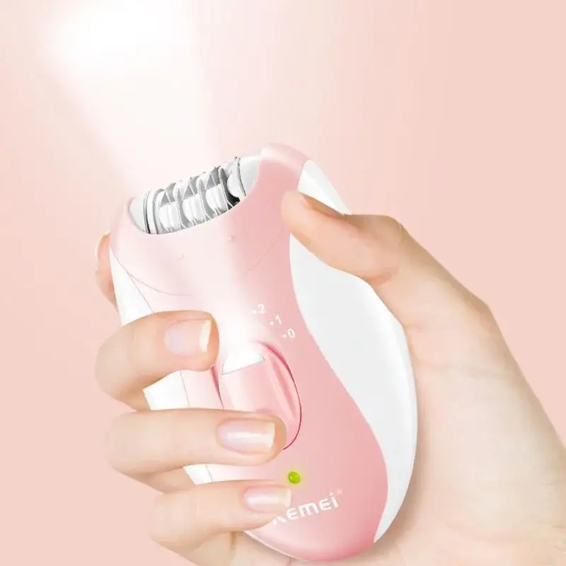 Electric Epilator Kemei Lady's Electric Epilator Two Speed Rechargeable Remover Waterproof Portable Women's Shaver For Legs and Bikini Area KM-189B