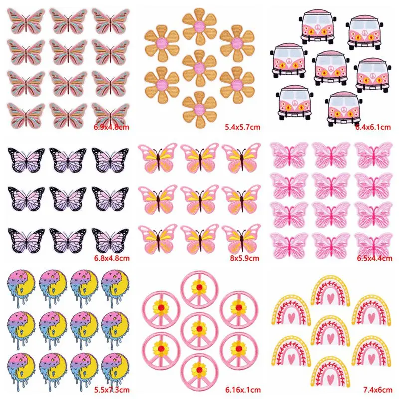 MAXSIN FUN 10PCS/Lot Small Rainbow Embroidered Patches For Clothes Iron On Fabric  Stickers Dress Jacket Jeans DIY Accessories - AliExpress