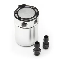 Compact Gebaffeld Aluminium Olie Catch Can - 300ml Reservoir met Dubbele Poorten