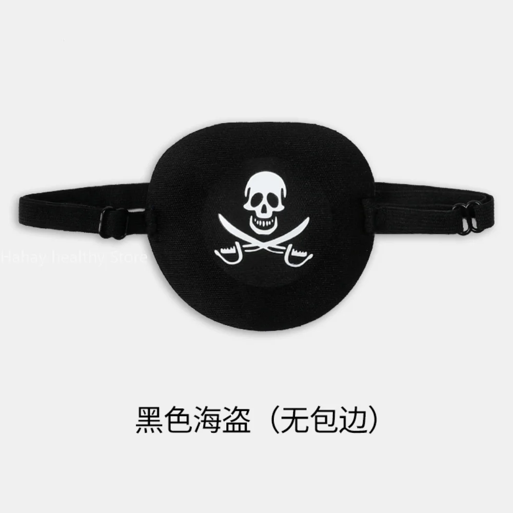 Pirate Eye Patch Unisex Black Single Eyepatch One Eye Washable Adjustable Concave Eye Patch Kid Pirate Cosplay Costume 5
