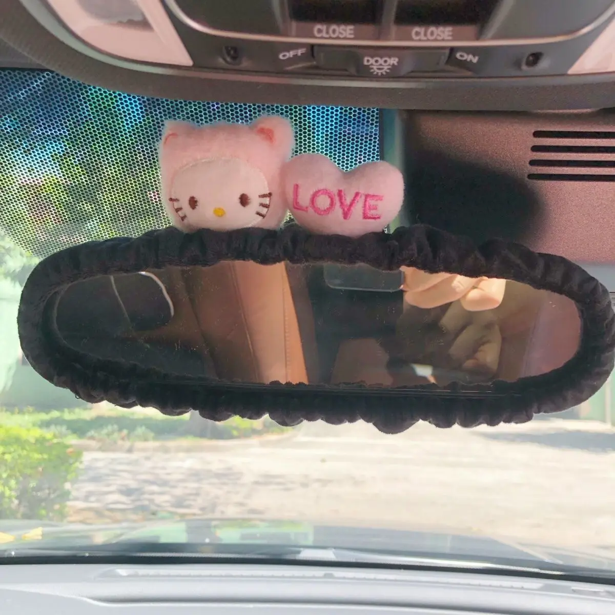 Car Rearview Mirror Hanging Accessories Cat Rabbit Cartoon Figure
