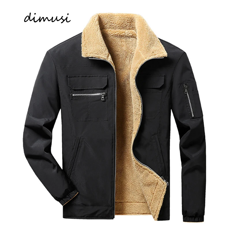 

Autumn Winter Men's Warm Jacket Casual Men Outdoor Cashmere Thermal Coats Men Cotton-Padded Windbreaker Jackets Clothing