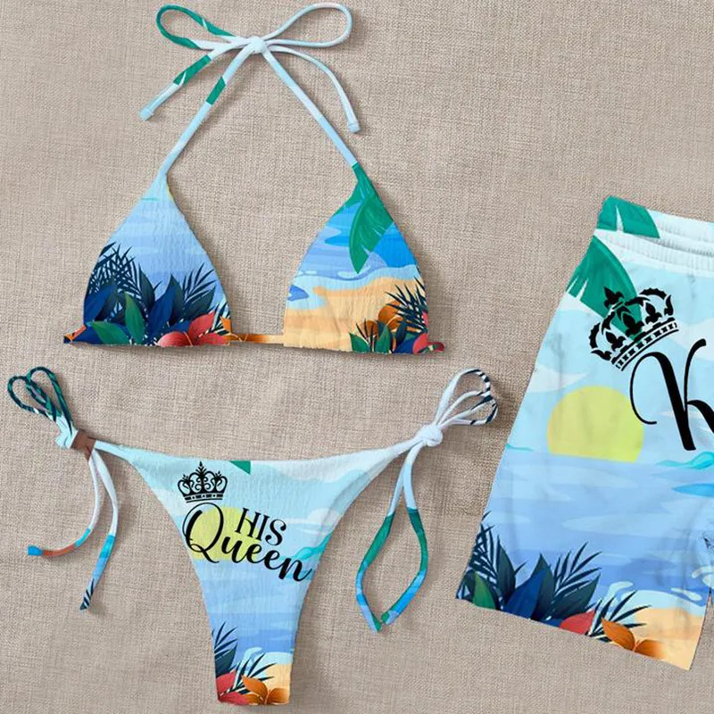 PLstar Cosmos King and Queen 3D Printed Summer Men Shorts For Women Bikini Couple Matching Beach Shorts 02 6