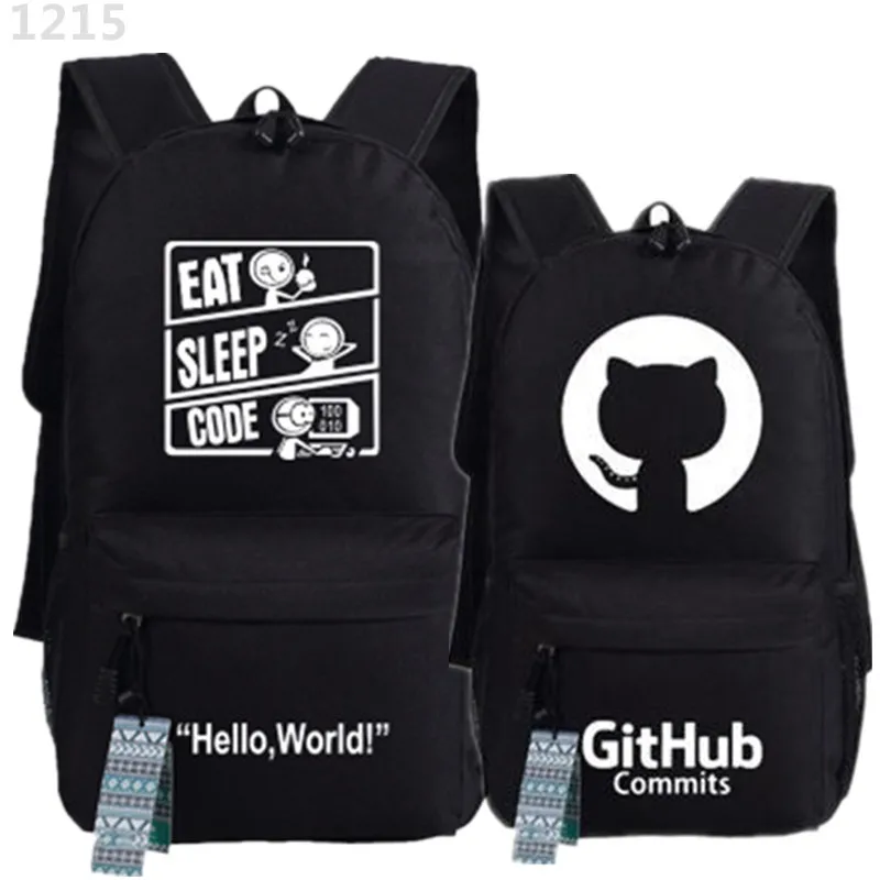 Github Hello World IT You are Offline Backpacks Unisex Student Book